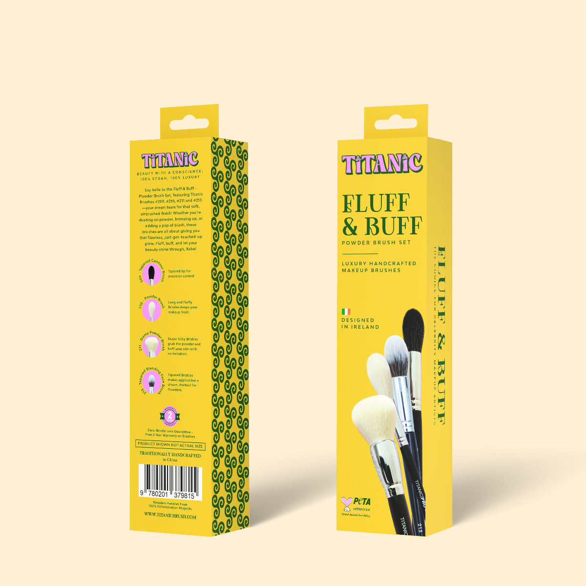 The Fluff & Buff - Powder Brush Set (RRP £59.00 - Save £15.00)