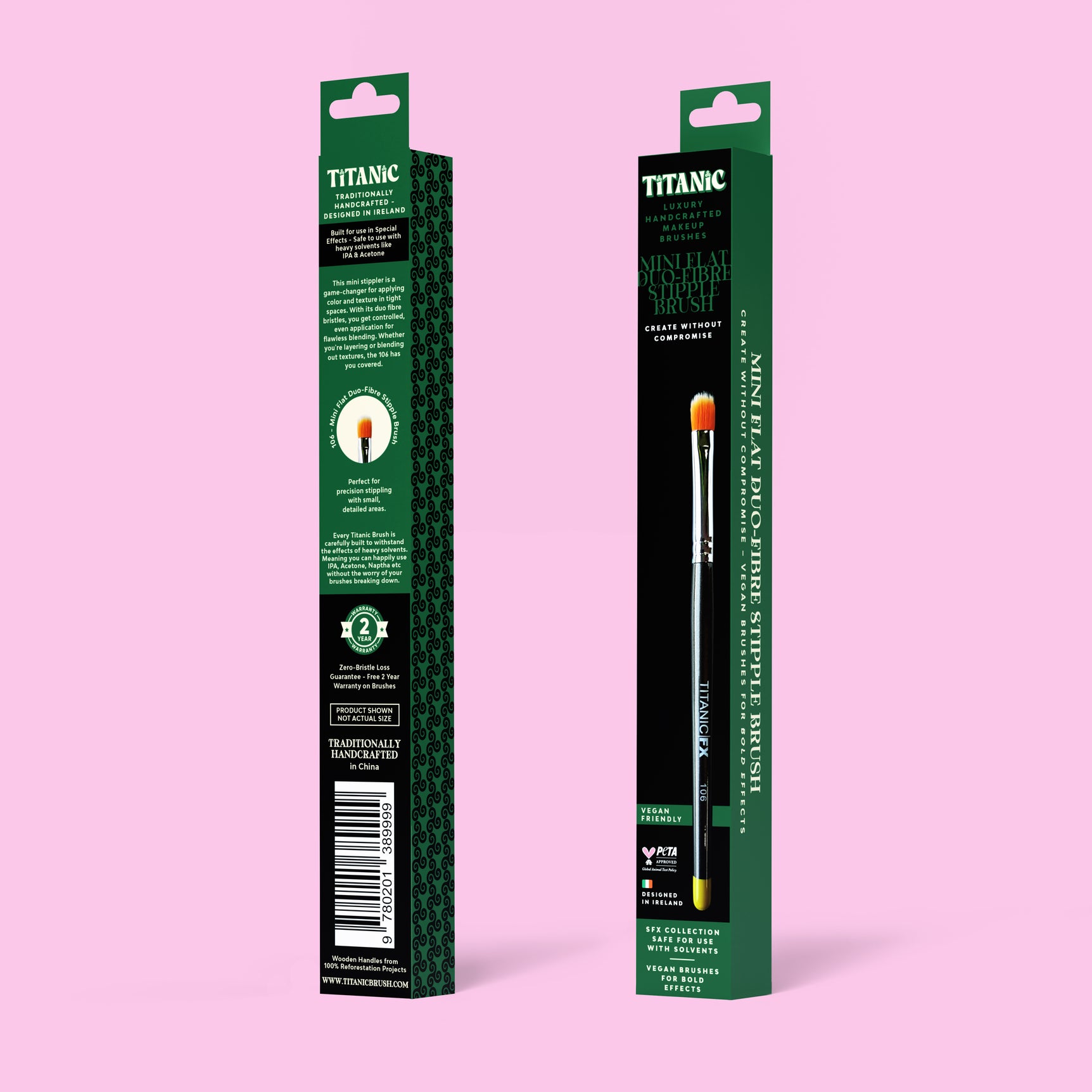 No. 106 - Mini Flat Duo Fibre Stipple Brush