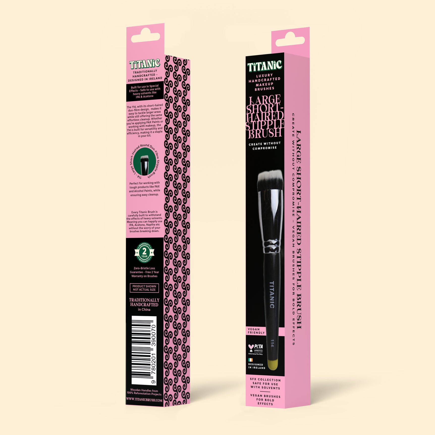 No. 114 - Large Short-Haired Round Duo-Fibre Stipple Brush