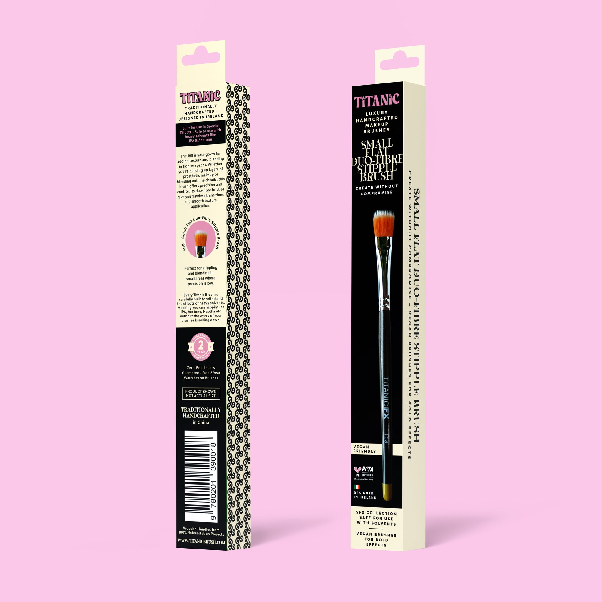 No. 108 - Medium Flat Duo-Fibre Stipple Brush