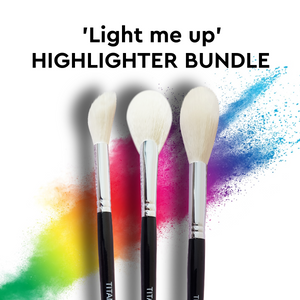 'Light me up' Highlighter Bundle //  3 piece Brush Set (Save £12.00)