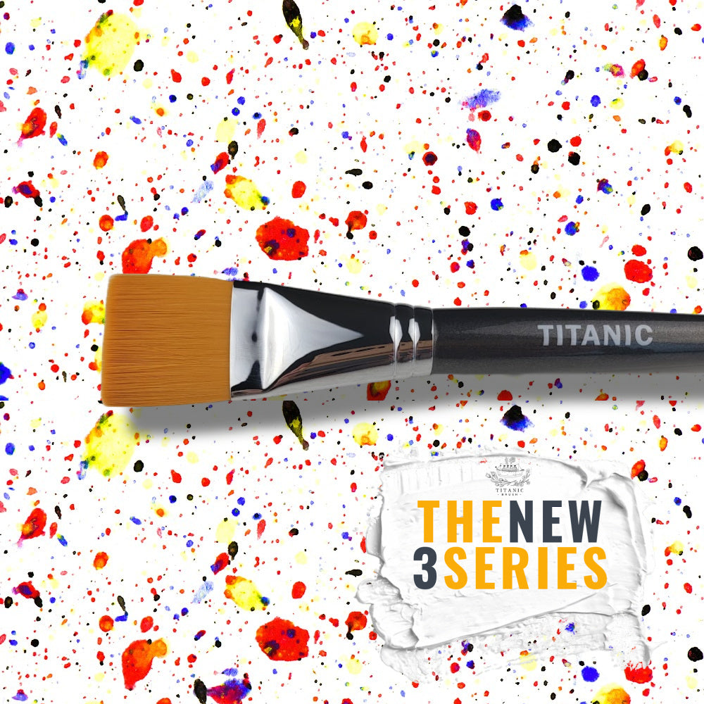 NEW 3 Series - No. 306 - 1/2 Flat Duo-Fibre Stipple Brush – Titanic Brush  Co.