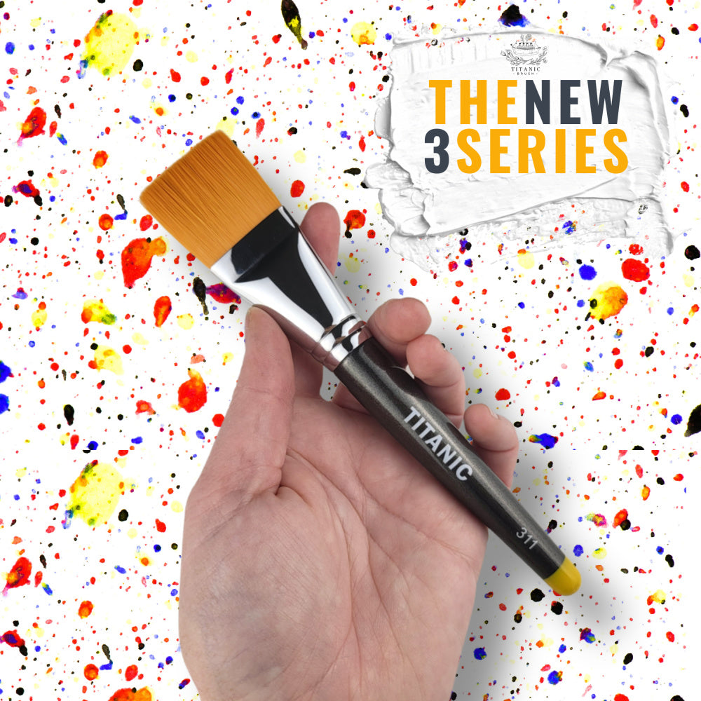 NEW 3 Series - No. 311  - 1½" Square Flat Brush